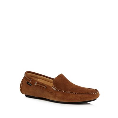 Loake Big and talltan suede slip-on shoes
